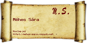 Méhes Sára névjegykártya